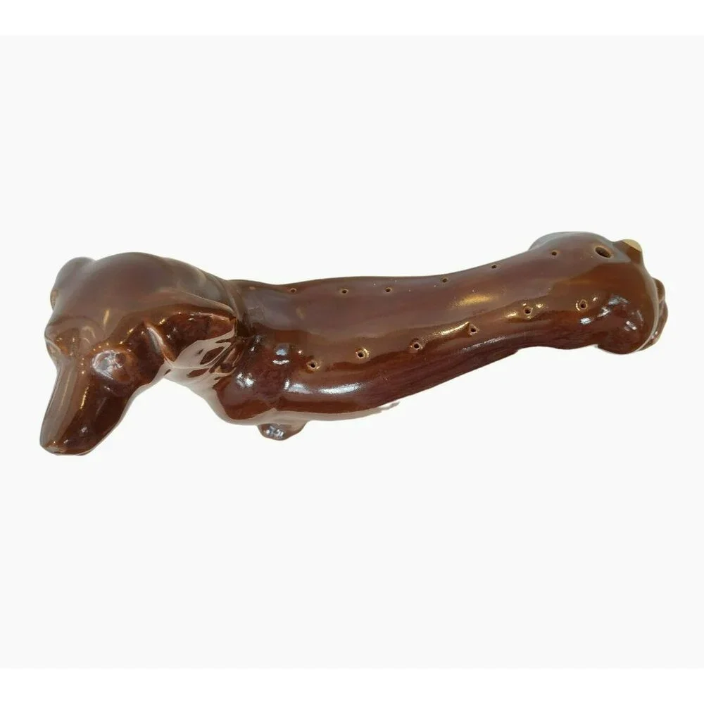 ABCO Handpainted Hors D'Oeuvres Dachshund Server, Alexander Backer Vintage Dog A
